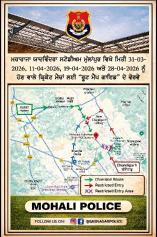 Chandigarh Police Unveils Traffic Plan for Upcoming IPL Cricket Matches
