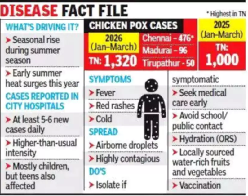 Chickenpox Cases Surge in Chennai Amid Rising Summer Temperatures