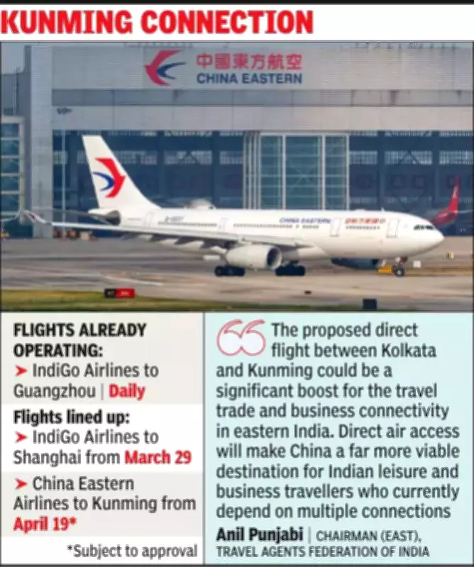 China Eastern Airlines to Resume Kolkata-Kunming Flights After 6-Year Hiatus