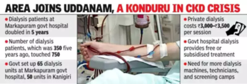 Chronic Kidney Disease Surges in Andhra Pradesh's Markapuram Region, Creating New Hotspot