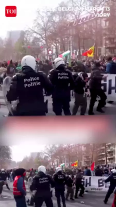 Clashes Erupt Outside EU Headquarters in Brussels as Scores Protest Bloc Policies