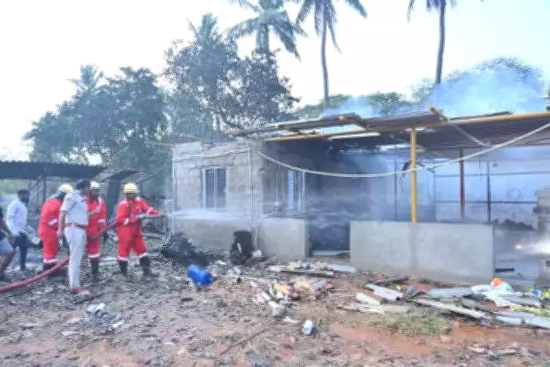 CM Naidu Vows Strict Action After Kakinada Firecracker Factory Blast Kills 26