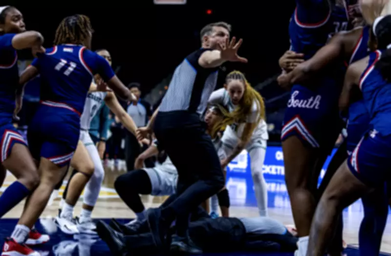College Basketball Brawl Erupts at Sun Belt Tournament, Referee Injured in Chaos