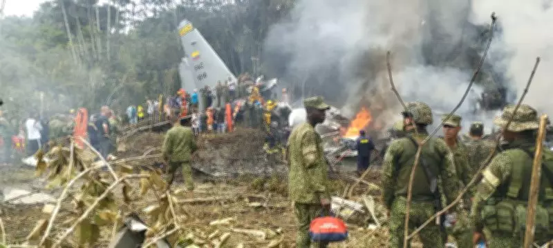 Colombian Military Plane Crash Kills 66, Survivors Rescued in Remote Area
