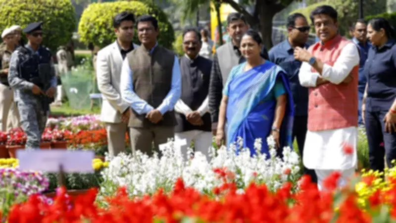 Delhi CM Rekha Gupta Inaugurates NDMC Flower Festival at Connaught Place