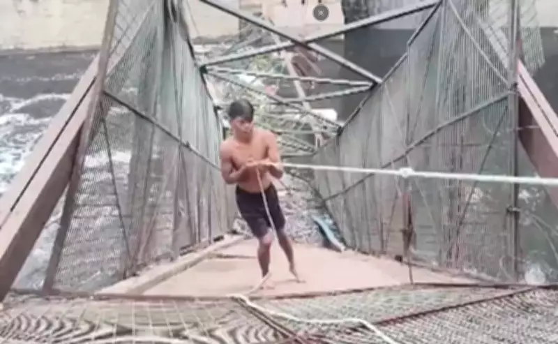 Delhi's Roop Nagar Footbridge Collapses, Woman Plunges into Drain