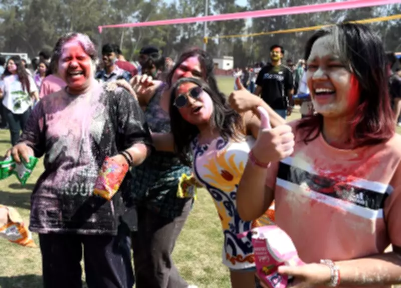 Delhi's Vibrant Holi Celebration Unites Diverse Communities Away from Home