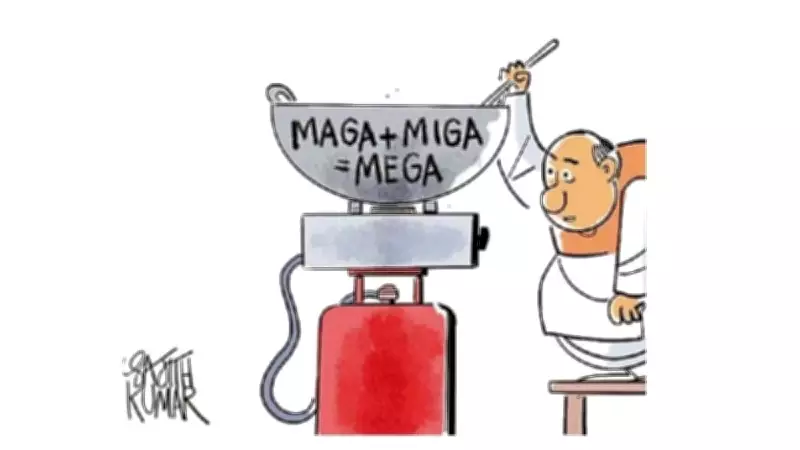 DH Cartoon Satirizes 'MAGA' and 'MIGA' Political Slogans in India