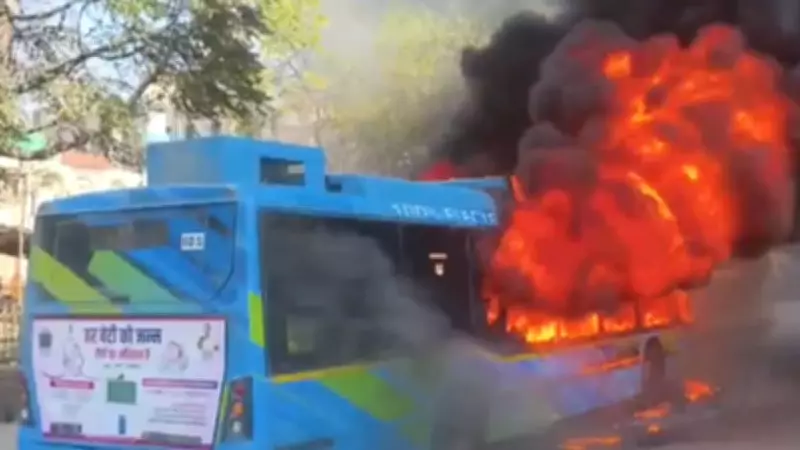 DTC Bus Catches Fire on South Delhi's Mehrauli-Badarpur Road, No Casualties Reported
