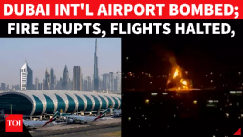 Dubai Airport Bombed Again: Drone Strike Ignites Fire, Halts Flights Amid Iran Tensions