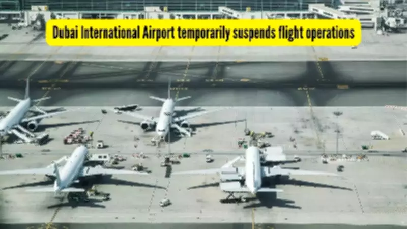 Dubai Airport Halts Flights After Drone Incident Ignites Fuel Tank Fire