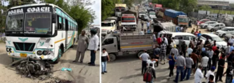 Elderly Man Killed in Scooter-Bus Collision, Family Blocks Road in Protest