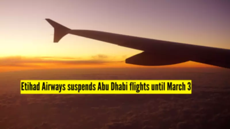 Etihad Suspends Abu Dhabi Flights Amid West Asia Airspace Closures