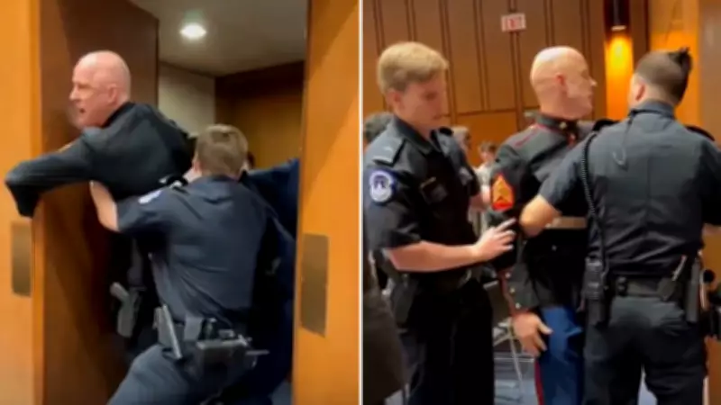 Ex-Marine Protester Injured in Capitol Scuffle During Senate War Hearing