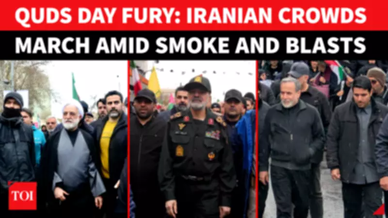Explosions Rock Tehran Quds Day March as Iranian Leaders Rally with Thousands