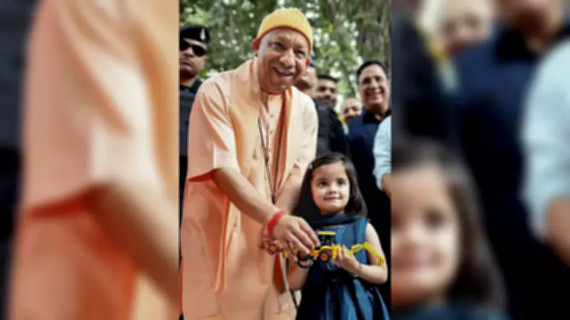 Four-Year-Old Girl Gifts Toy Bulldozer to UP CM Yogi Adityanath, Leaves Him Smiling