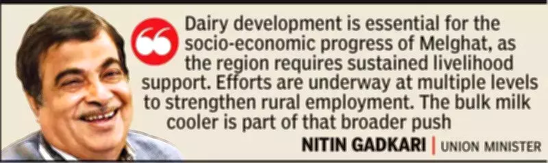 Gadkari Inaugurates Bulk Milk Cooler in Melghat to Boost Tribal Dairy Sector