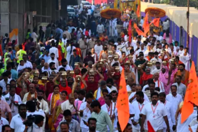 Grand Maha Kumbhabhishekam Ritual Begins at Sri Durga Malleswara Swami Temple in Vijayawada