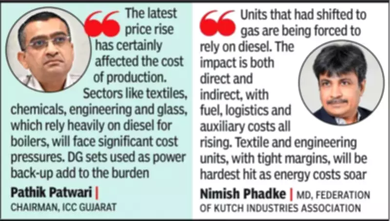 Gujarat Industries Hit by 25% Diesel Price Hike Amid Energy Crisis