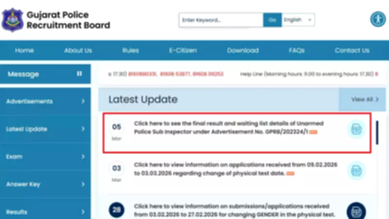 Gujarat Police SI Final Selection Lists Released for 472 Vacancies