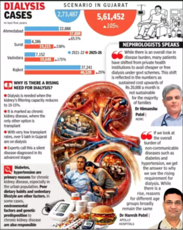 Gujarat's Dialysis Procedures More Than Double in Five Years, Revealing CKD Crisis