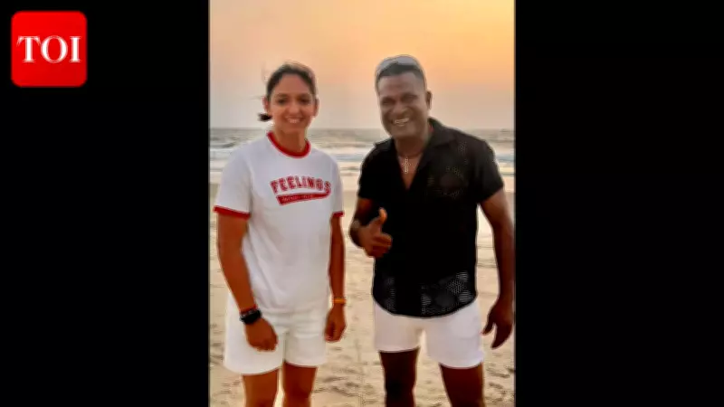 Harmanpreet Kaur Enjoys Sunset Stroll in Goa, Meets Local Fisherman