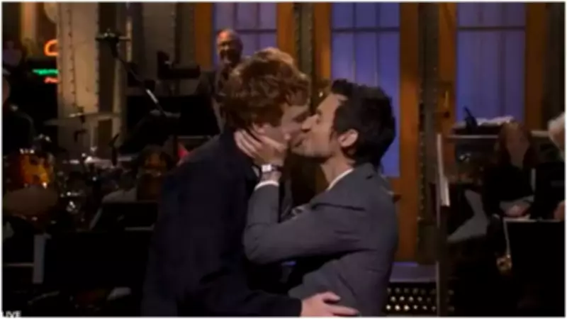 Harry Styles Mocks Queerbaiting Accusations with Surprise SNL Kiss