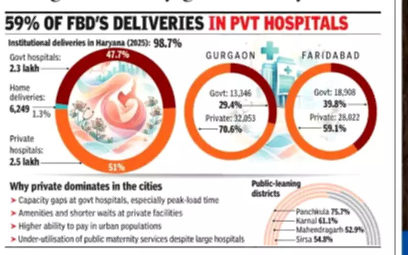 Haryana's Maternal Healthcare Divide: Gurgaon, Faridabad Lag in Public Hospital Deliveries