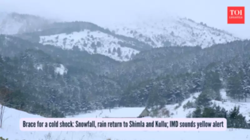 Himachal Pradesh Braces for Fresh Rain and Snowfall Spell, IMD Issues Yellow Alerts