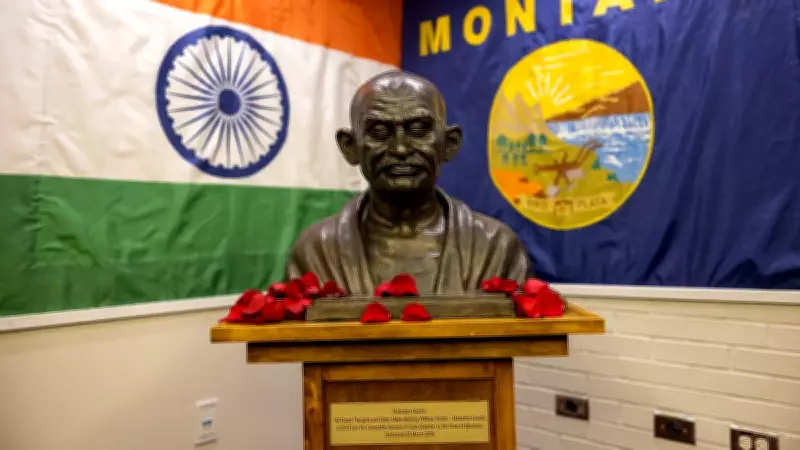 Historic First: Mahatma Gandhi Bust Unveiled in Montana, USA