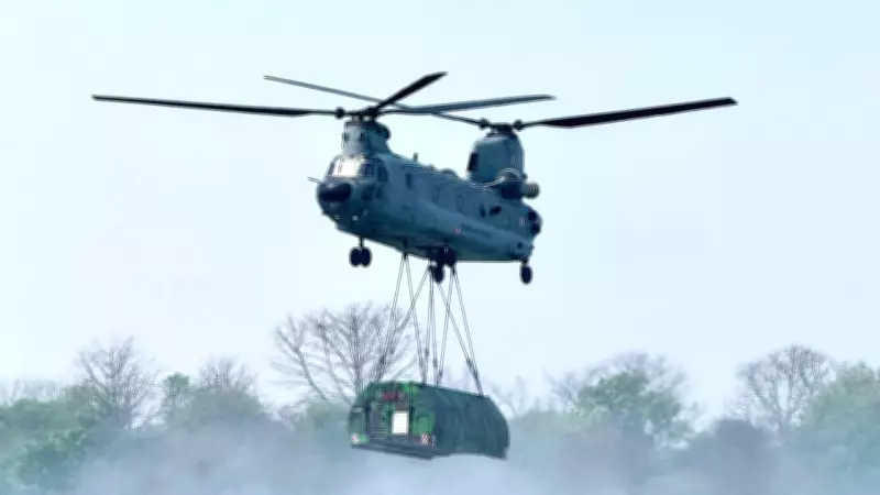 Indian Army & Air Force Deploy Pontoon Bridge via Chinook in Joint Exercise