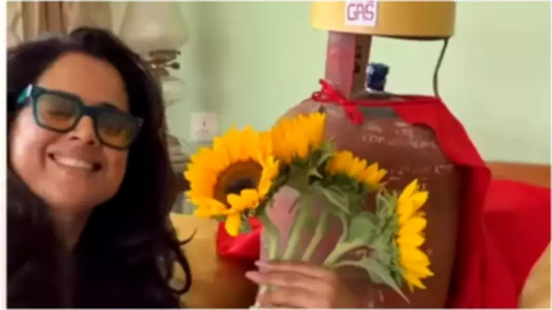 India's LPG Crisis Sparks Humor: Actress Sameera Reddy's Viral VIP Cylinder Reel
