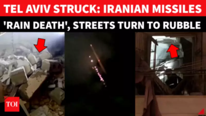 Iran Launches Devastating Missile Barrage on Tel Aviv, Killing One and Injuring Many