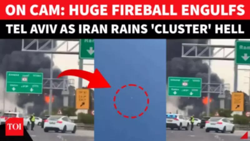 Iran Launches Major Missile Attack on Tel Aviv, Causing Massive Fireball and Damage