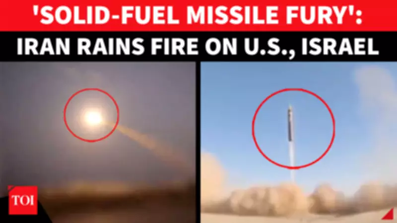 Iran Launches Solid-Fuel Missile Barrage, Strikes US and Israeli Sites in Middle East