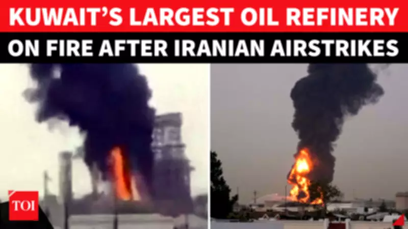 Iranian Drone Attack Obliterates Kuwait's Largest Oil Refinery, Sparking Massive Fireball