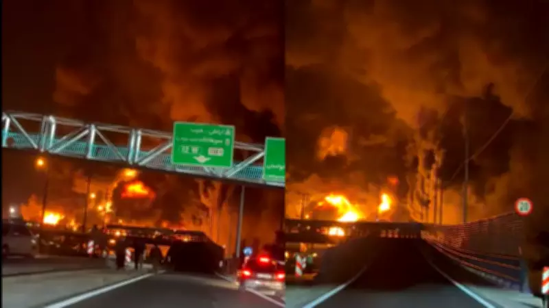 Israeli Airstrikes Ignite Tehran Fuel Depots, Sparking Fires and Retaliatory Threats