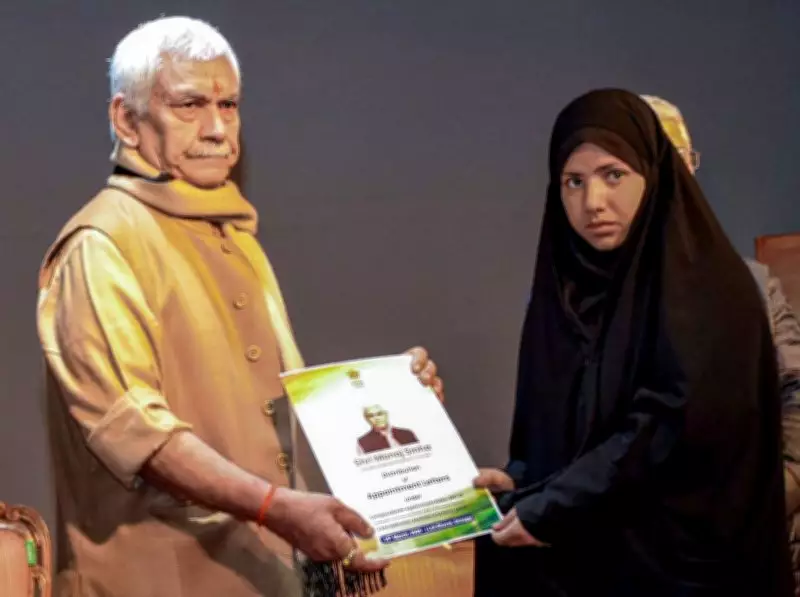 J&K LG Sinha Provides Job to Wife of Police Photographer Killed in Nowgam Blast