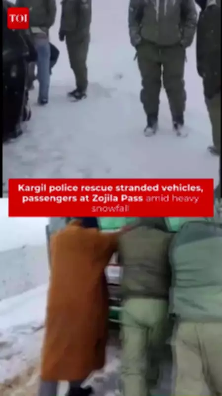 Kargil Police Execute High-Altitude Rescue of Stranded Vehicles at Zojila Pass