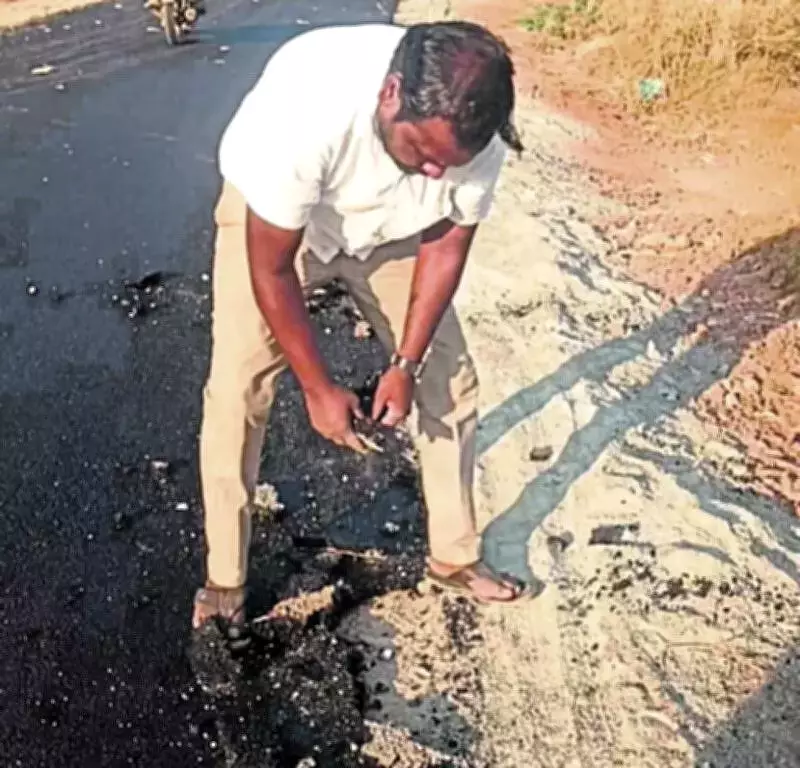 Karnataka PMGSY Road Peels Off Days After Construction, Villagers Demand Action