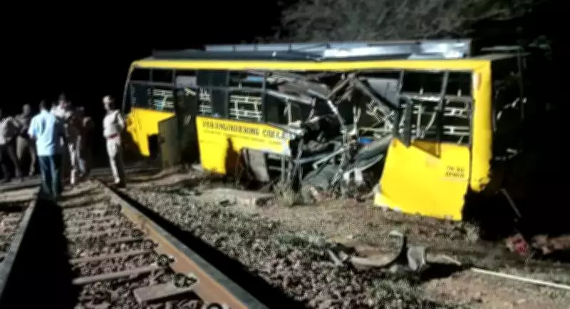 Karur College Bus Driver Booked for Negligence After Train Collision