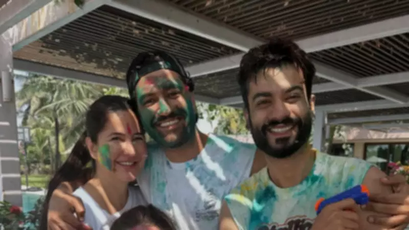 Katrina Kaif Celebrates Holi with Vicky Kaushal and Sister Isabelle in Festive Photo
