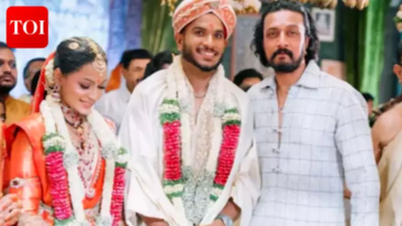 Kichcha Sudeep Attends Vyshak Vijaykumar's Wedding, Adds Glamour to Bengaluru Ceremony