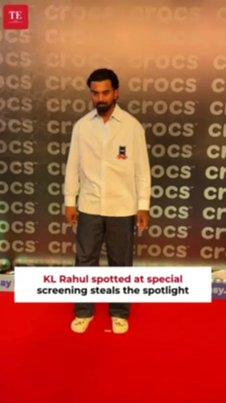 KL Rahul's Stylish Appearance Steals Spotlight at Mumbai Film Screening