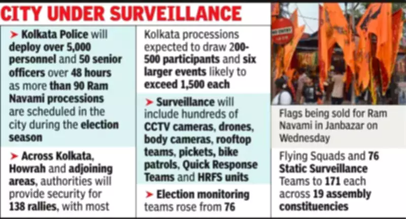 Kolkata Police Deploys 5,000+ Personnel for 90+ Ram Navami Rallies Amid Election Season