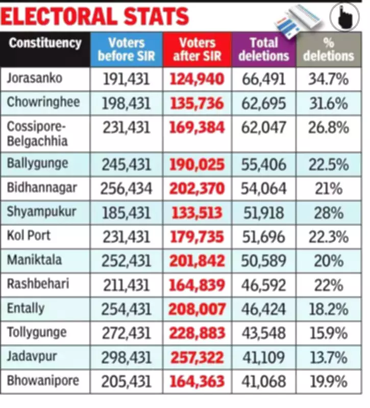 Kolkata's Voter Rolls Slashed by 30%, Sparking Fears of Disenfranchisement Ahead of Polls