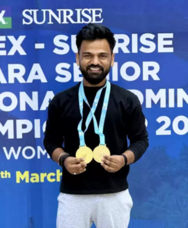 Krishna Nagar Dominates National Para Badminton, Wins Two Gold Medals in Hyderabad