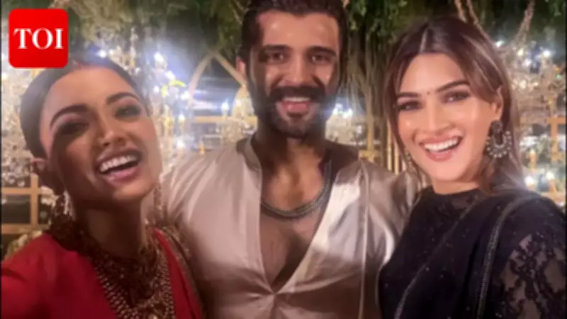 Kriti Sanon Joins Vijay Deverakonda & Rashmika Mandanna's Grand Wedding Reception