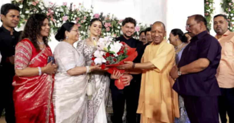 Kuldeep Yadav's Wedding Reception Hosts Yogi Adityanath, Shikhar Dhawan in Star-Studded Event