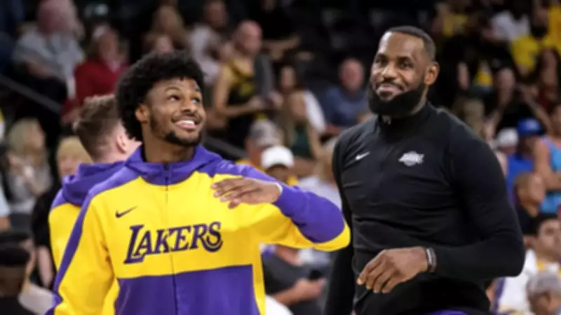 LeBron James Celebrates Son Bronny's G-League Dunk in Proud Father Moment